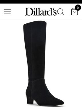 Blondo Black Knee-High Block Heel Boot